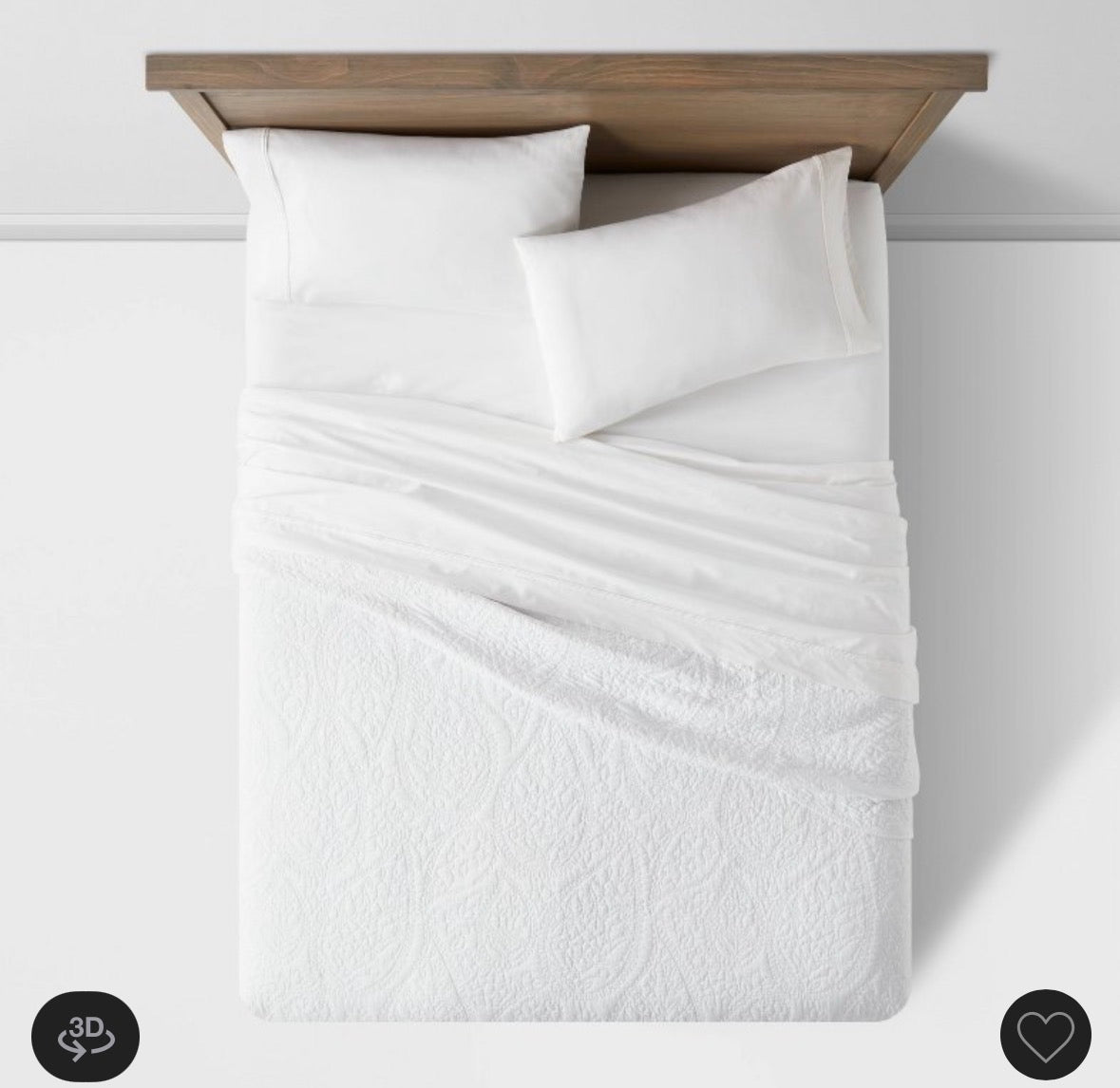 Threshold Full/Queen Garment Washed Paisley Quilt, New