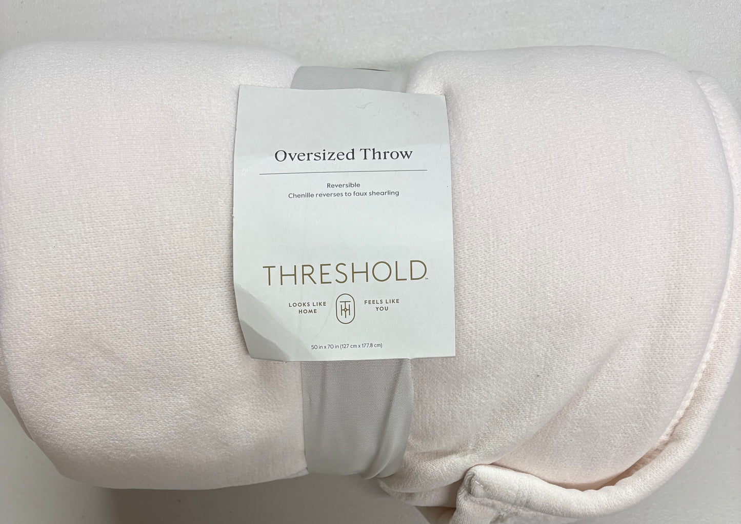 Threshold 50”x70” Chenille Throw Blanket, New