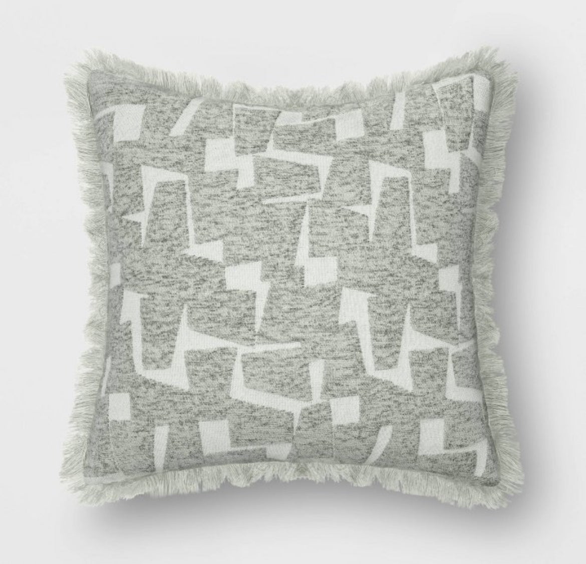 Threshold 18"x18" Geometric Patterned Velvet Square Throw Pillow, New