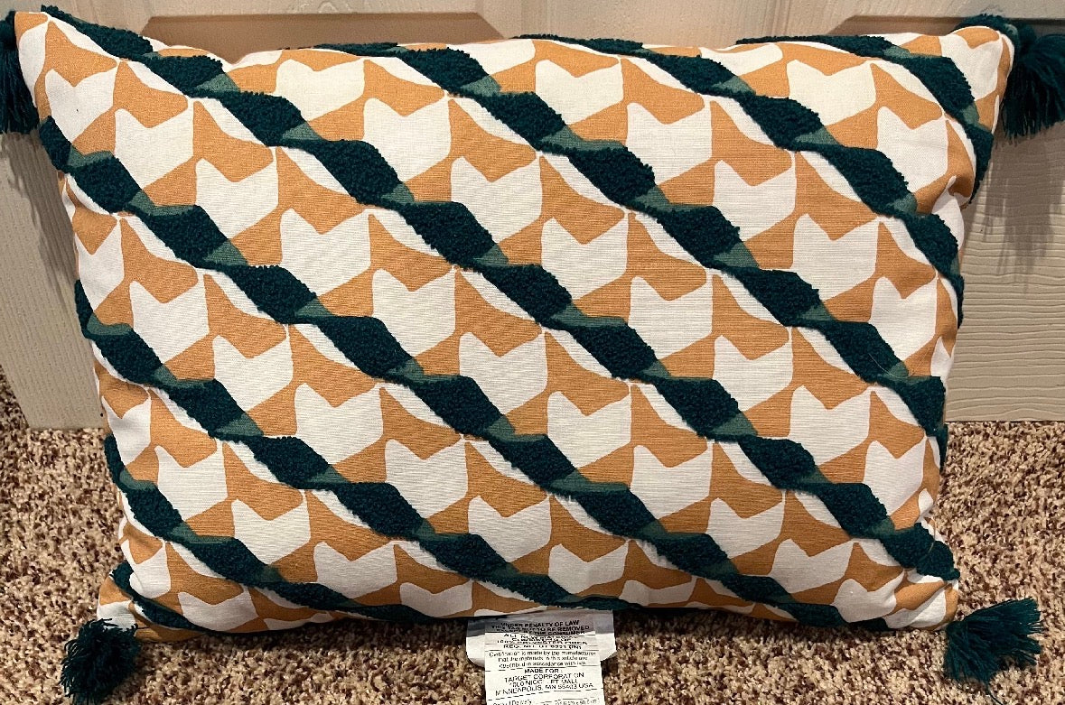 Threshold 14”x20” Oblong Geo Print Throw Pillow Set, New