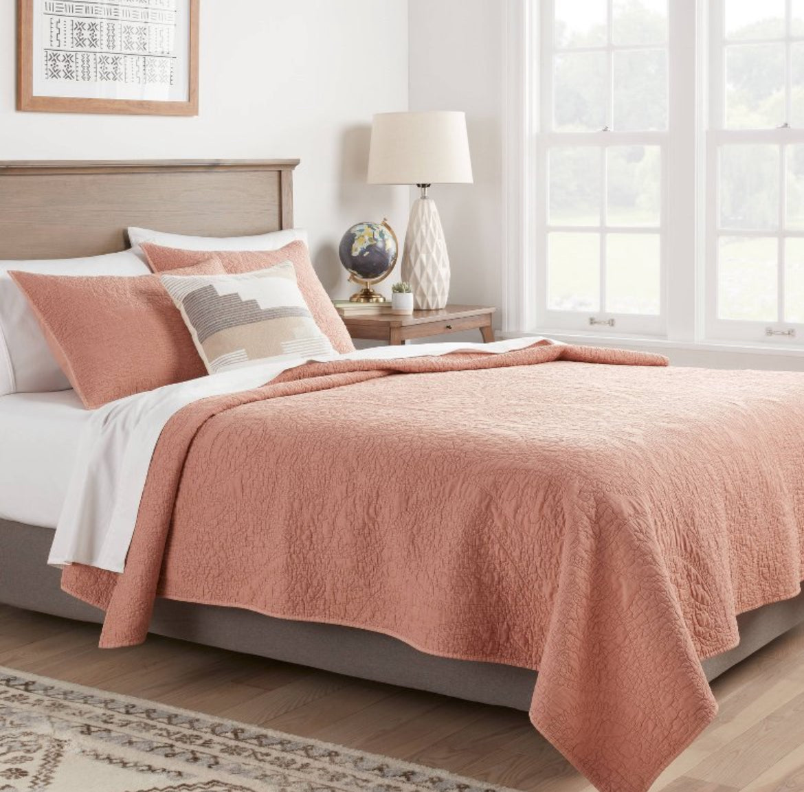 Threshold Full/Queen Garment Washed Paisley Quilt, New