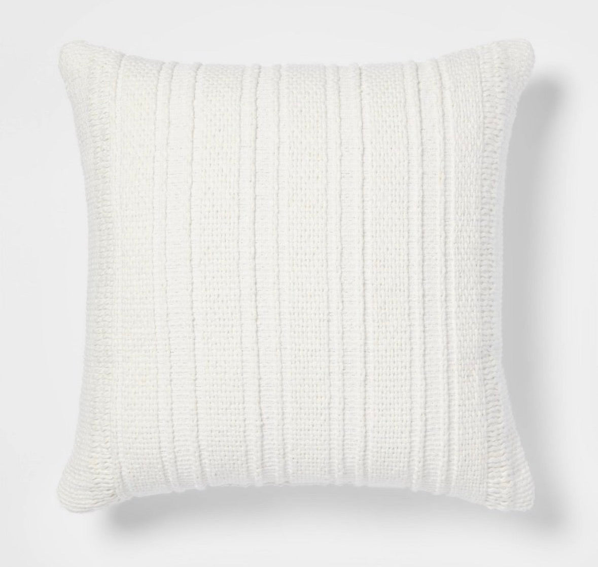 Threshold 24”x24” Oversized Woven Throw Pillow Set, New