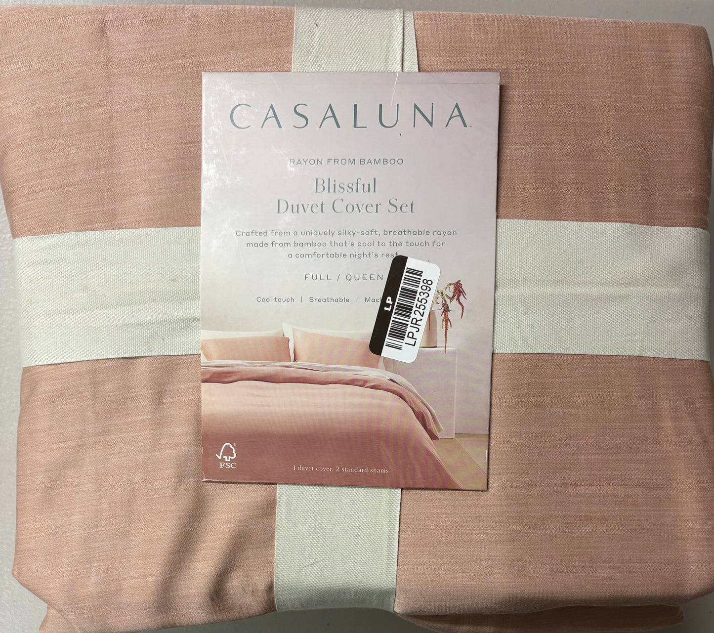 Casaluna Full/Queen Blissful Bamboo Duvet Set, New