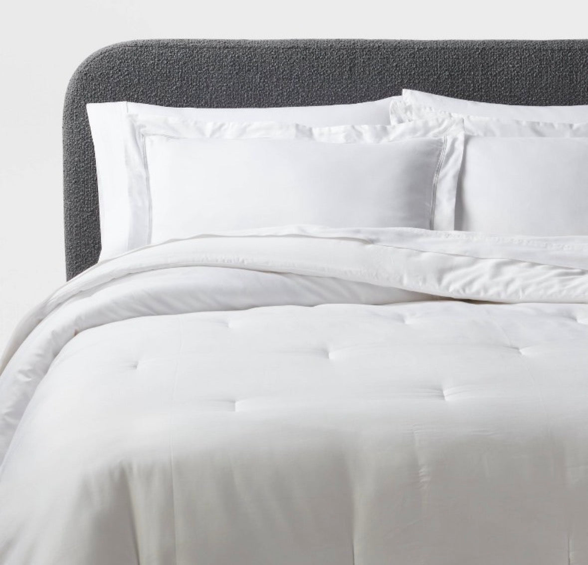 Threshold Full/Queen Luxe Embroidered Border Cotton Duvet Set, New