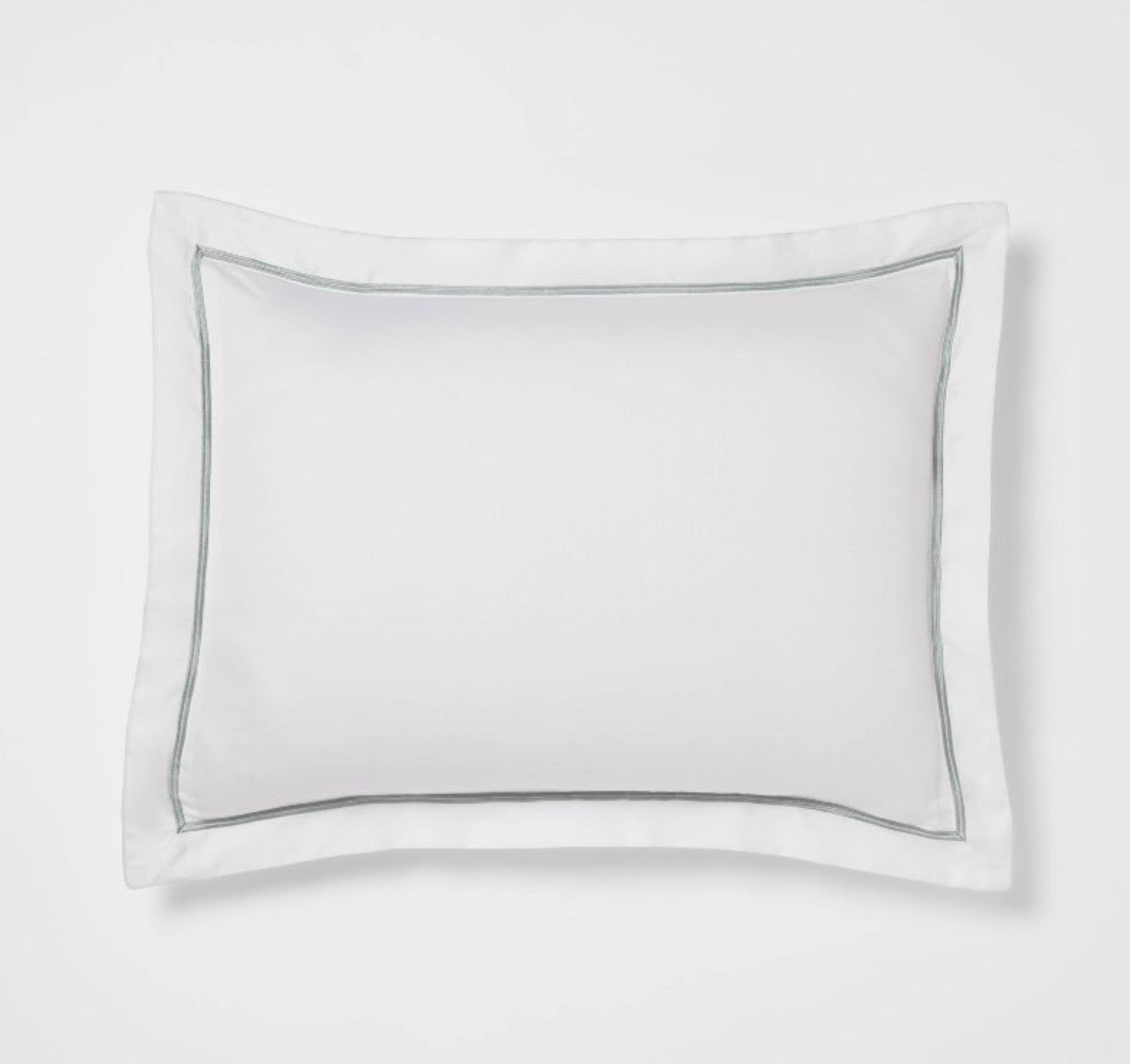Threshold Full/Queen Luxe Embroidered Border Cotton Duvet Set, New