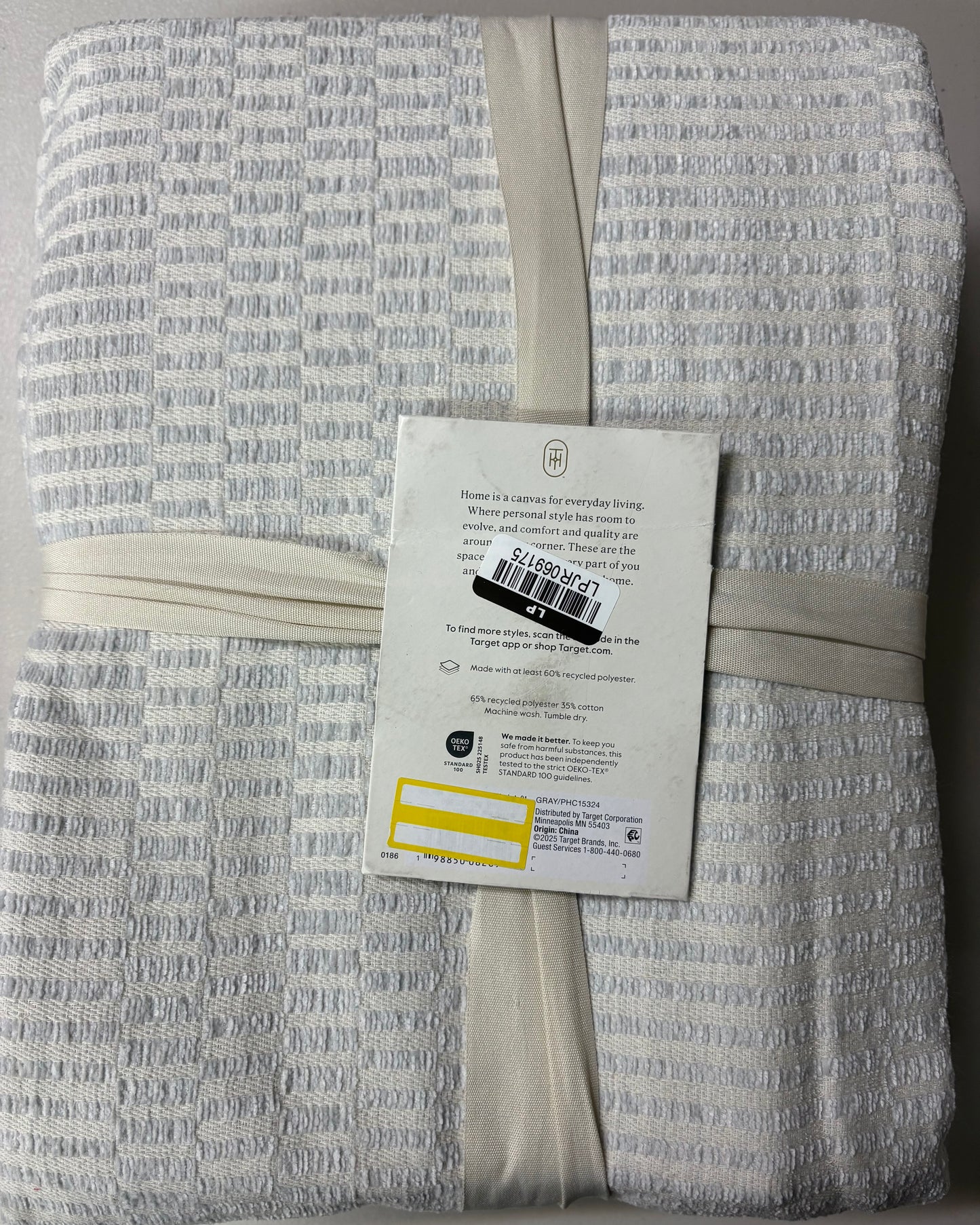 Threshold Full/Queen Chenille Jacquard Bed Blanket, New