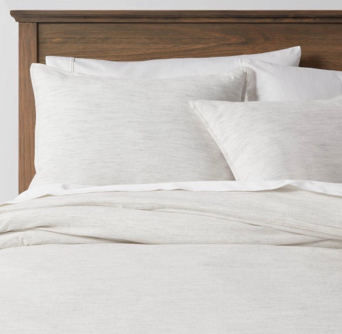 Threshold Full/Queen Space Dyed Cotton Linen Duvet Set, New