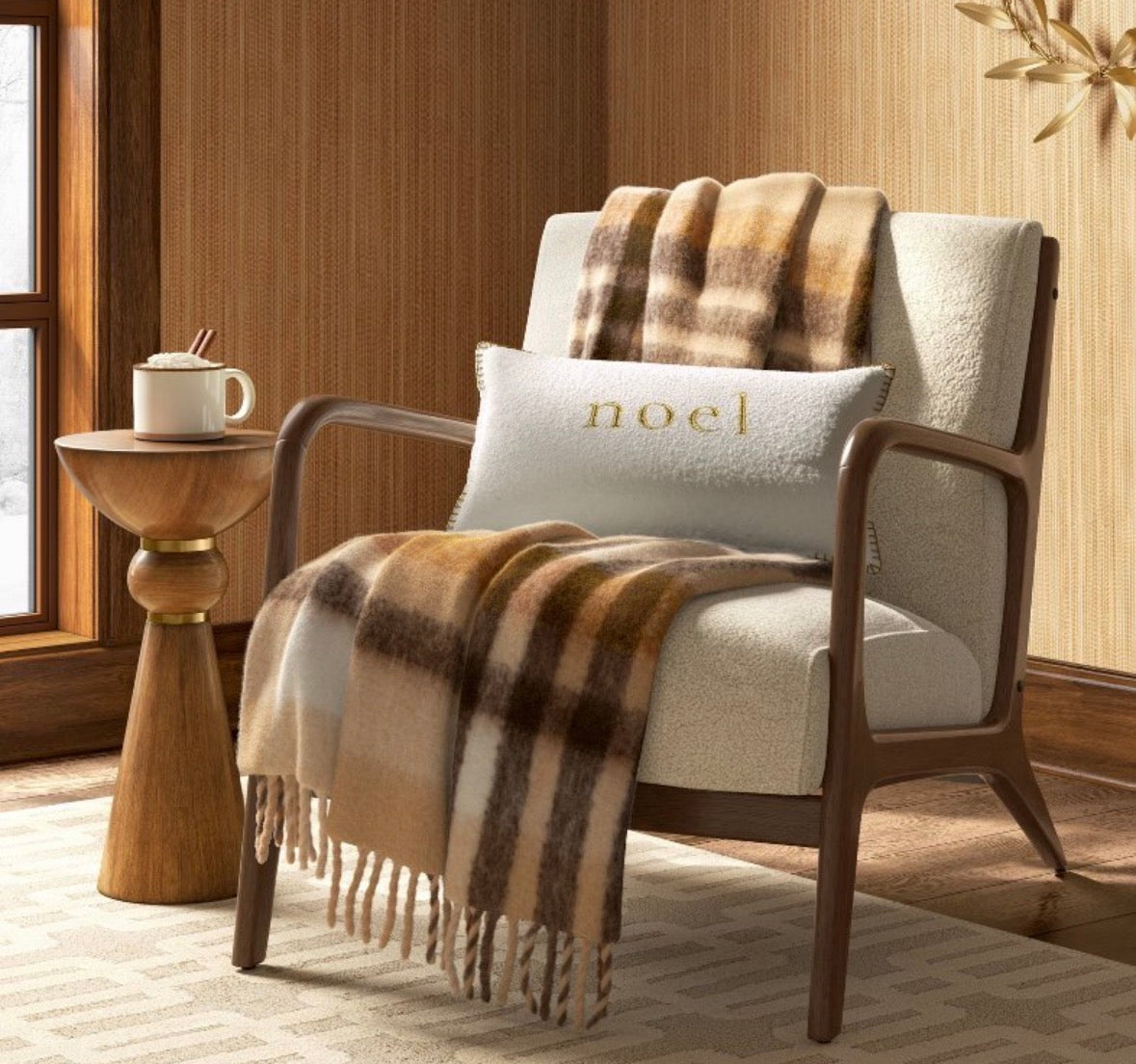 Threshold 50”x60” Woven Plaid Throw Blanket, New
