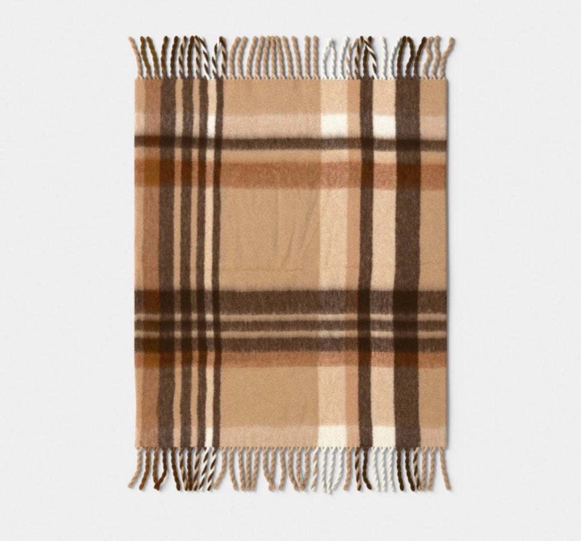 Threshold 50”x60” Woven Plaid Throw Blanket, New
