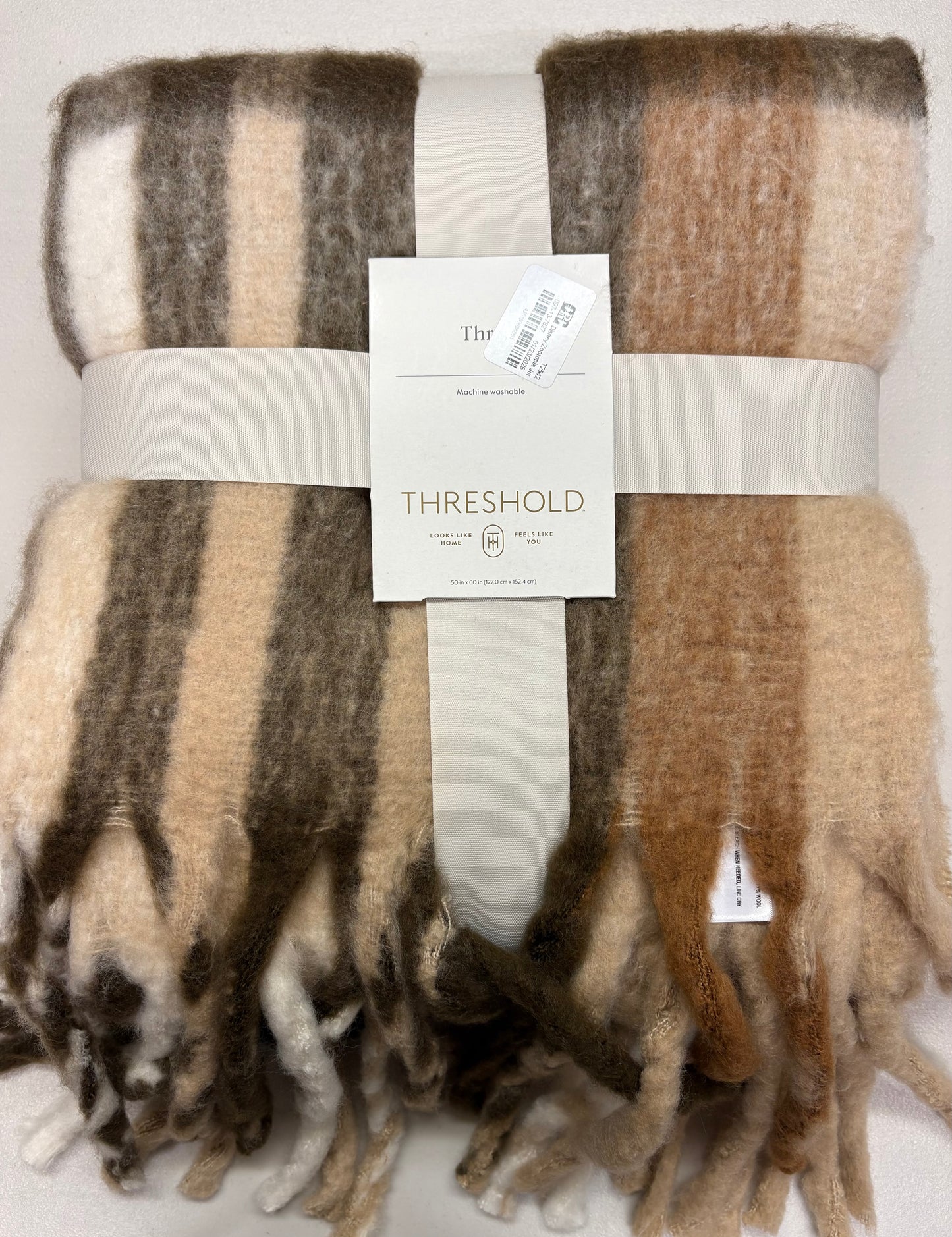 Threshold 50”x60” Woven Plaid Throw Blanket, New