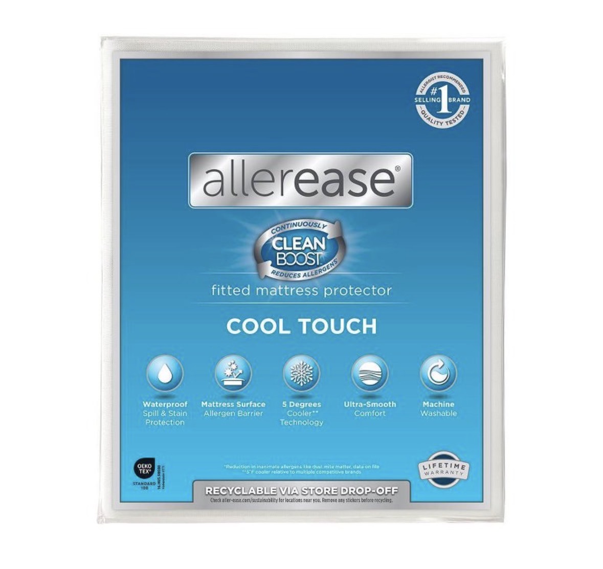 Allerease King Cool Touch Mattress Protector, New