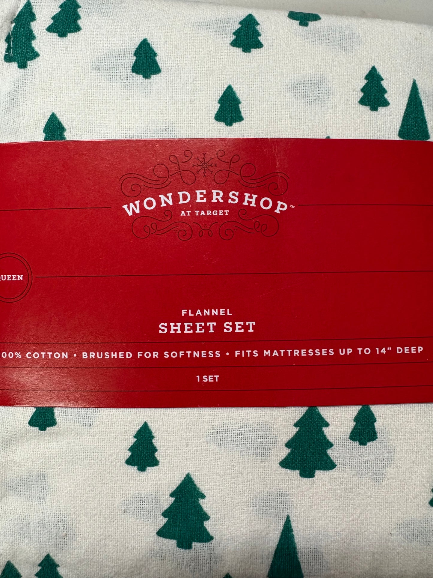 Wondershop Queen Flannel Sheet Set, New
