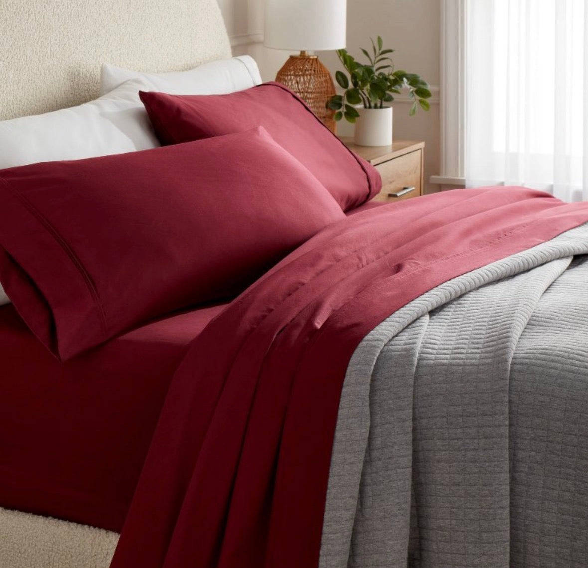 Threshold Twin/XL Twin Solid Performance Sheet Set, New
