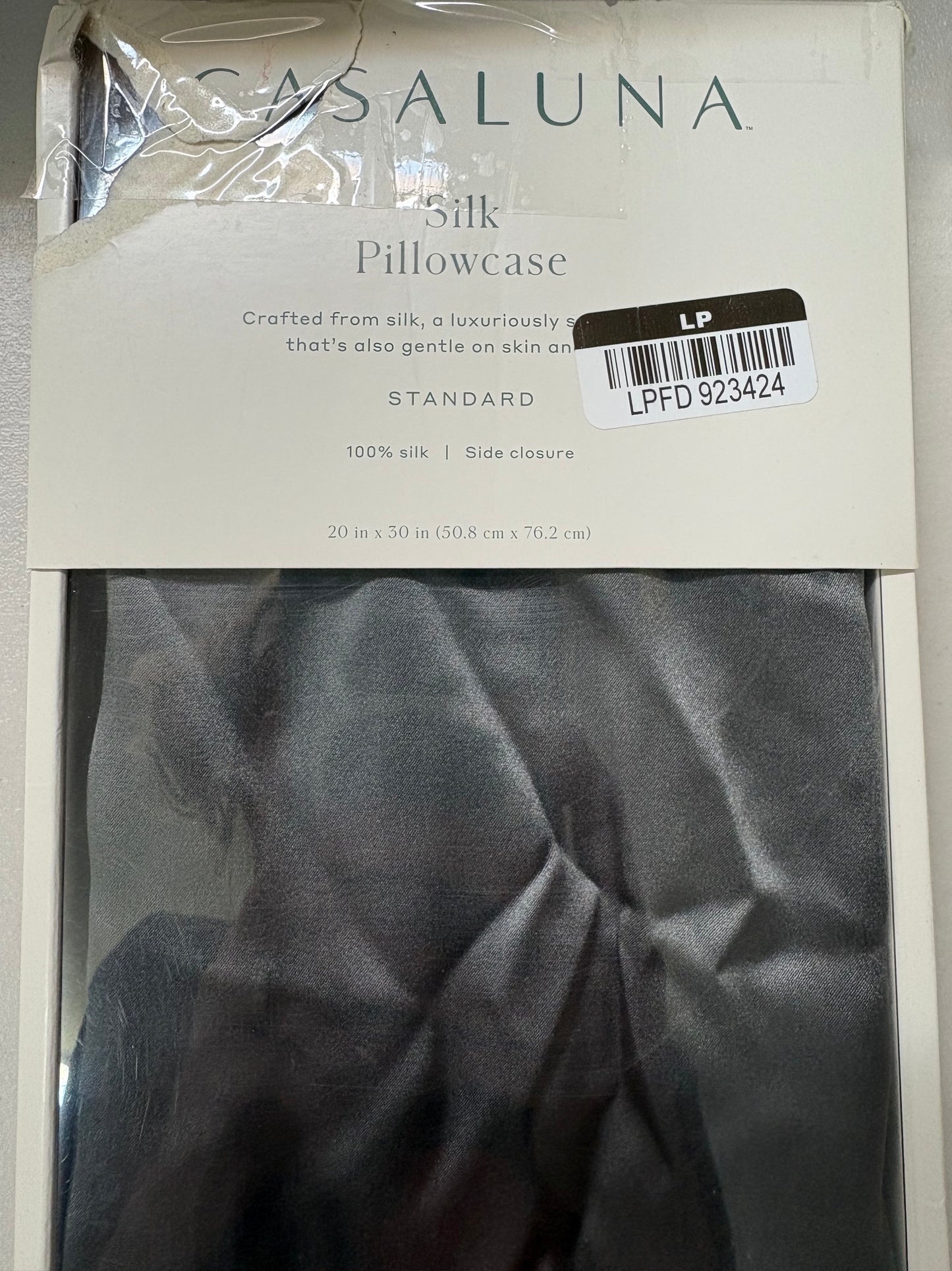 Casaluna Standard 100% Silk Pillowcase Set, New