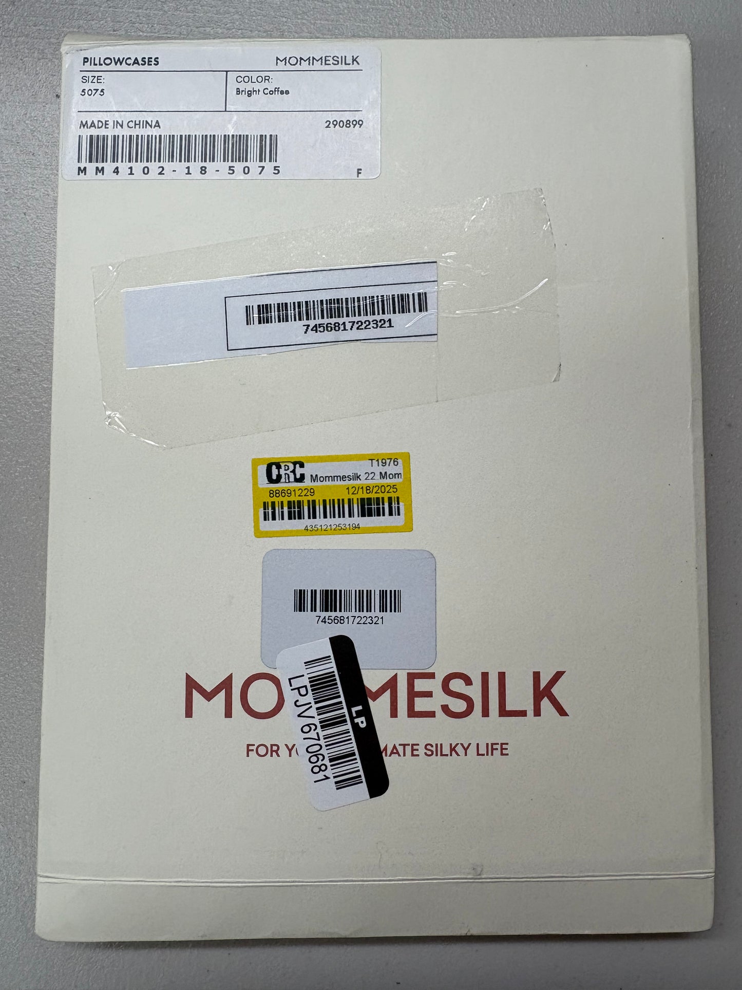 Mommesilk 22 Momme 100% Silk Pillowcase, New