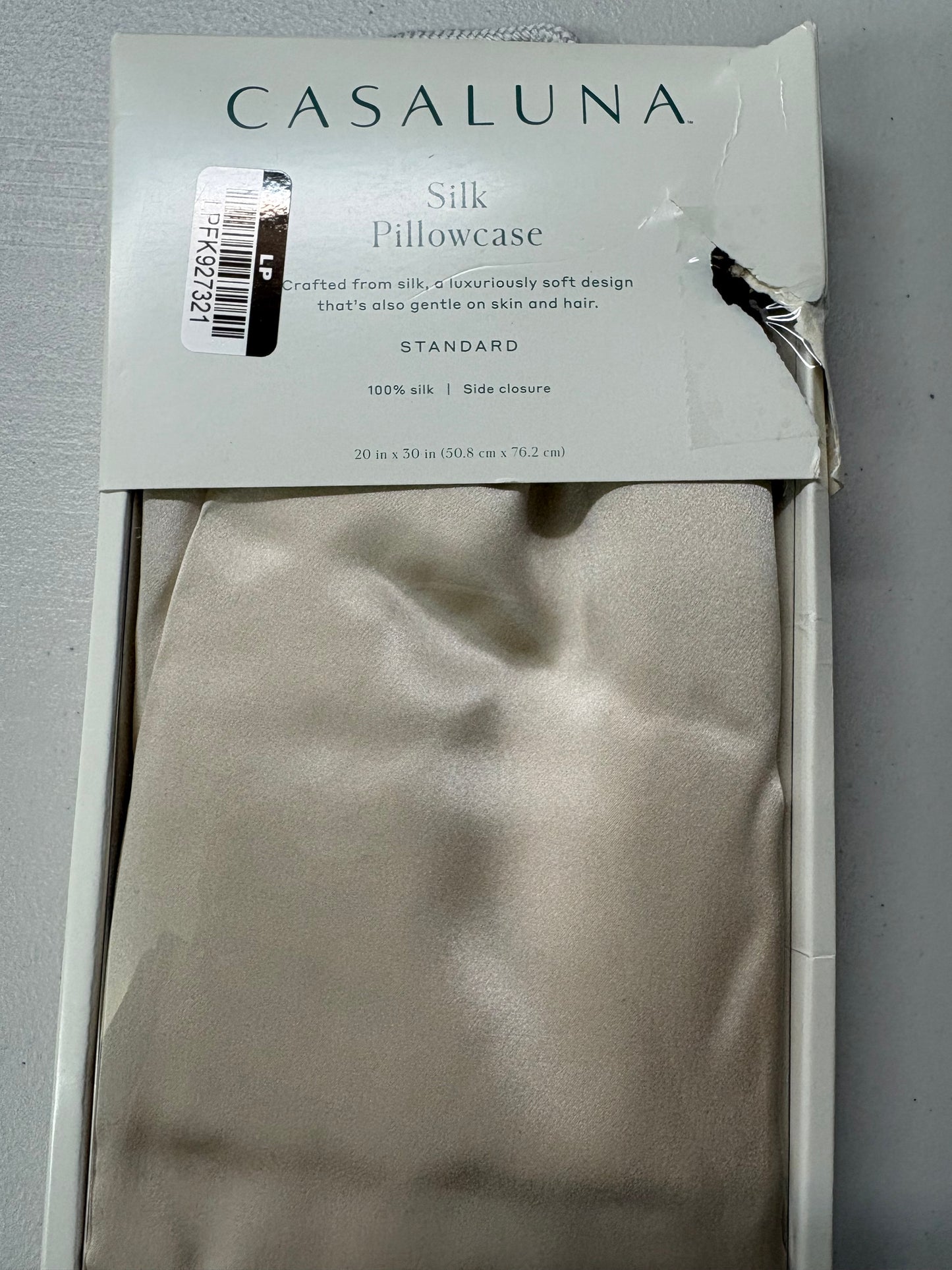 Casaluna Standard 100% Silk Pillowcase, New