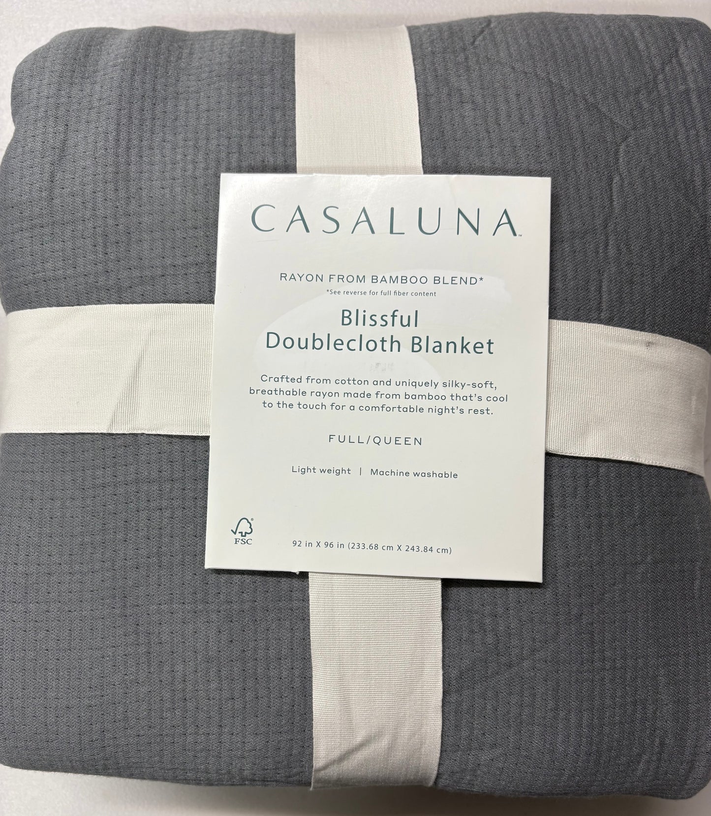 Casaluna Full/Queen Blissful Doublecloth Quilt, New