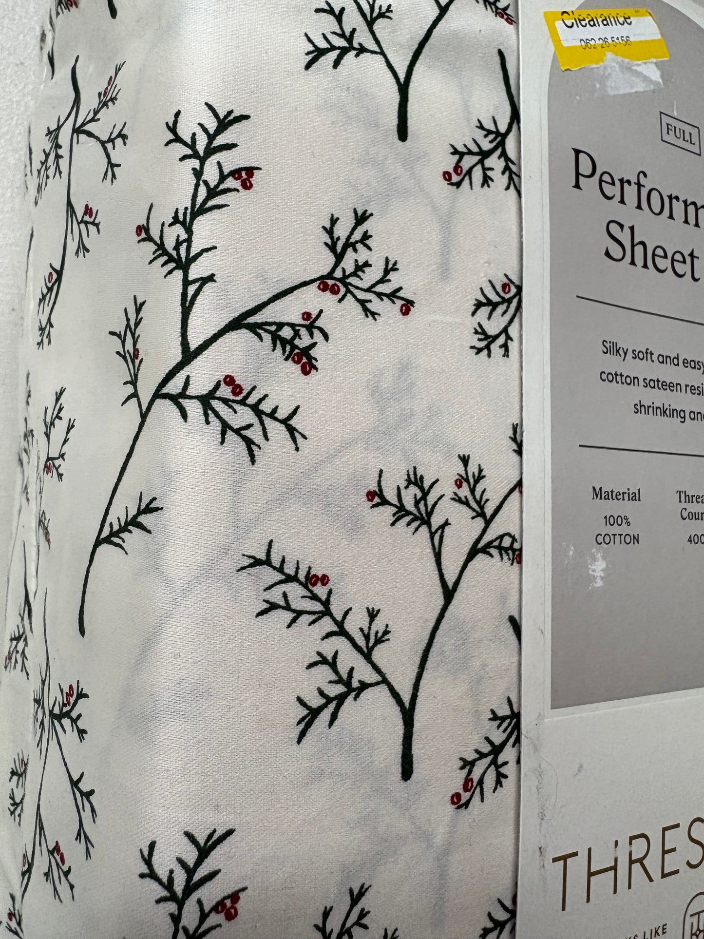 Threshold Full Printed Performance Sheet Set, New