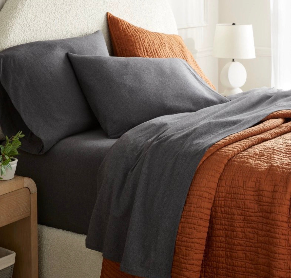 Threshold King Jersey Cotton Sheet Set, New