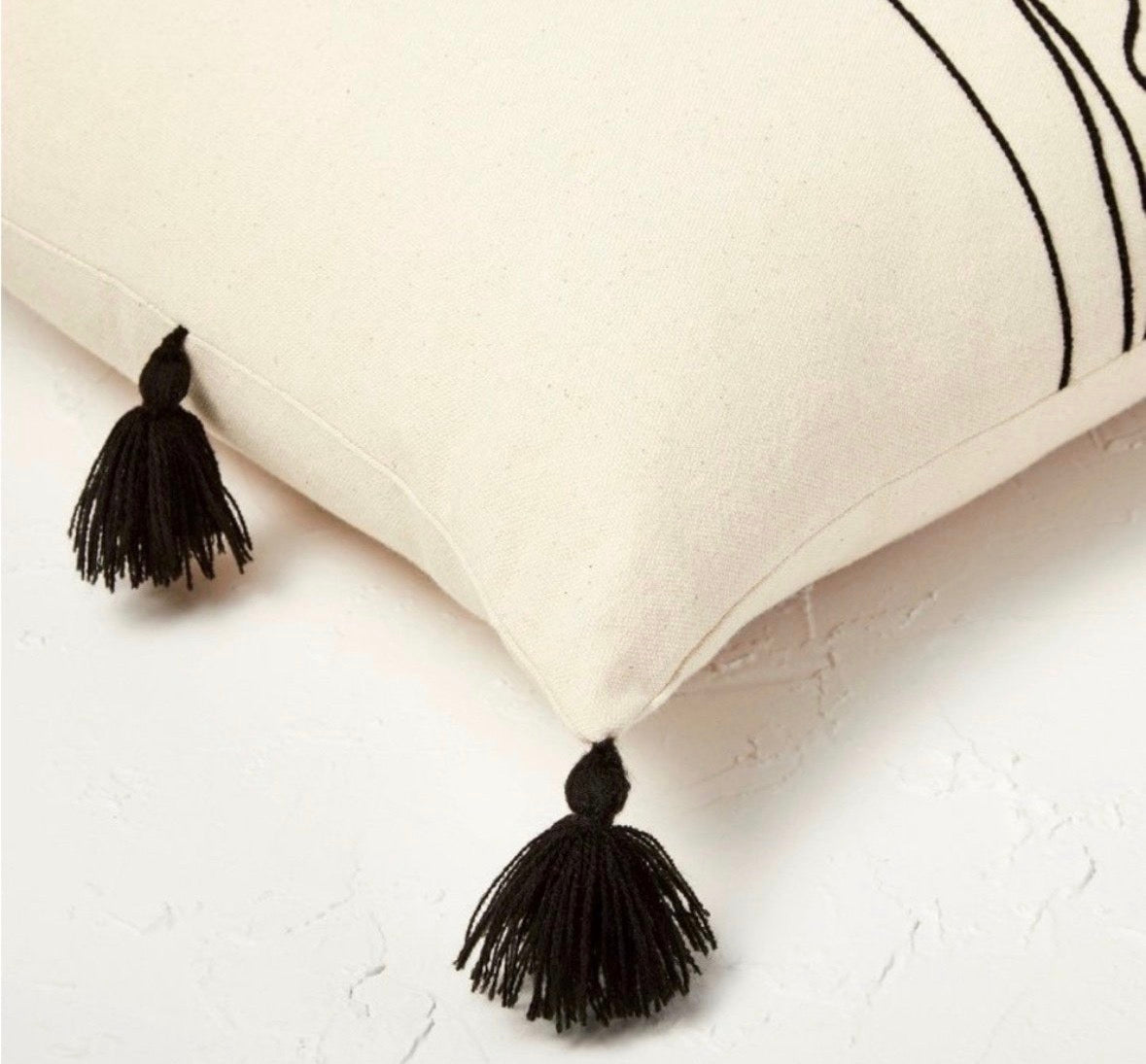 Opalhouse Jungalow Oversized Oblong 14”x36” Embroidered Throw Pillow, New