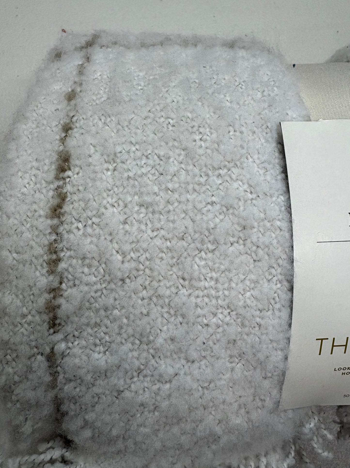 Threshold 50”x60” Textured Boucle Windowpane Throw Blanket, New