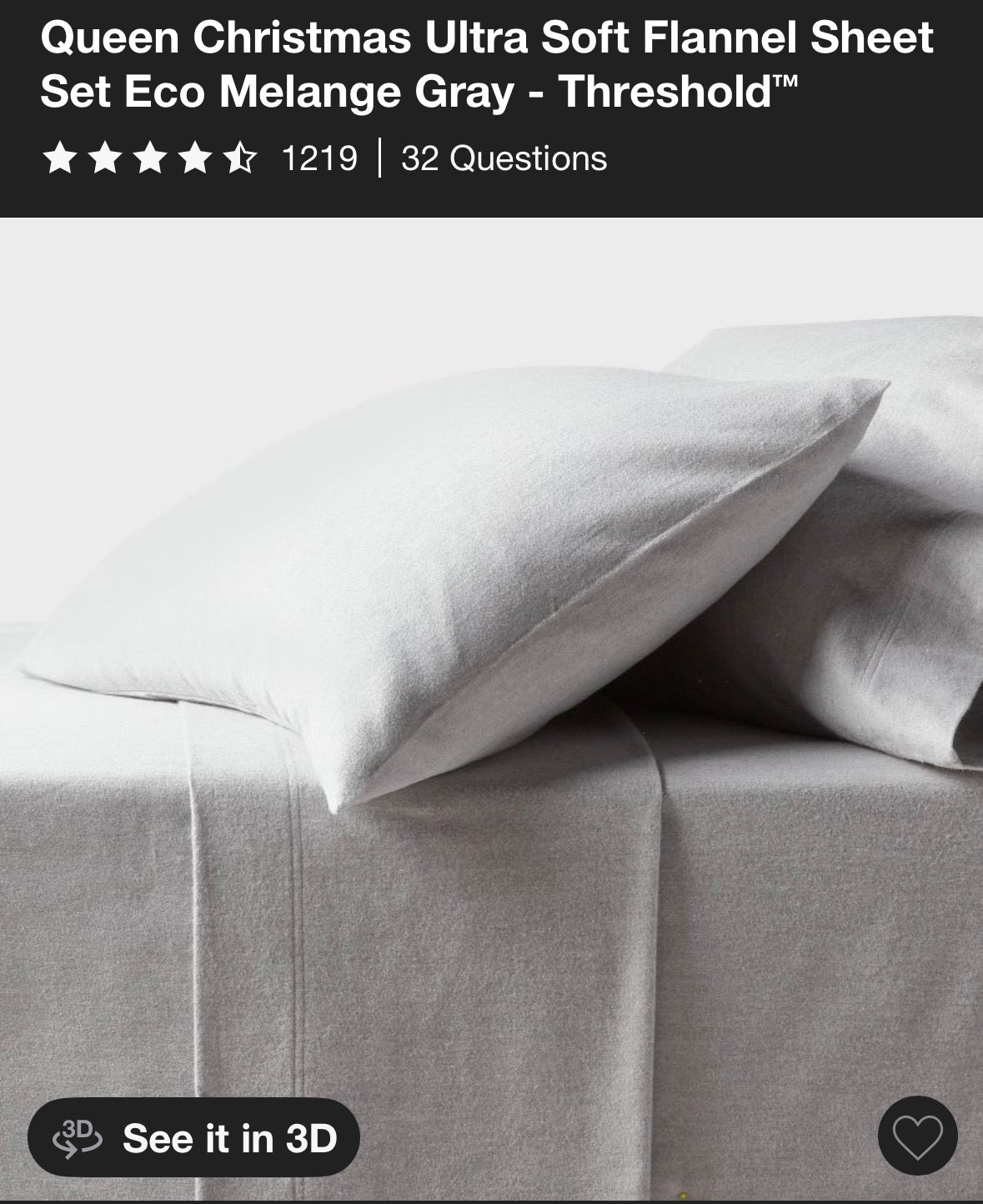 Threshold Queen Ultra Soft Flannel Sheet Set, New