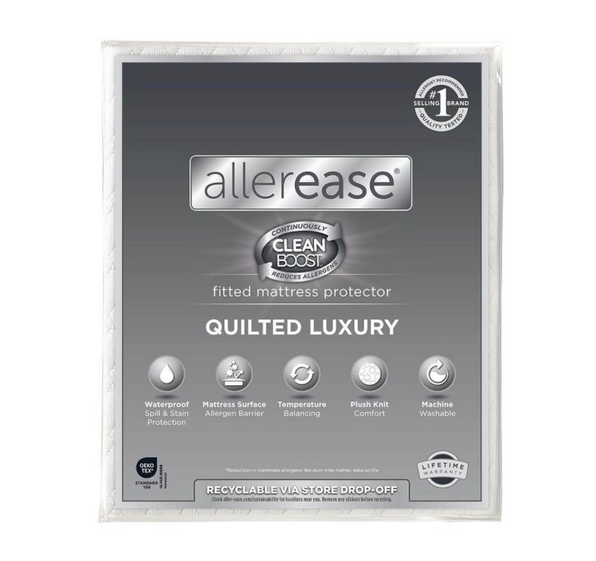 Allerease Full Quilted Mattress Protector, New