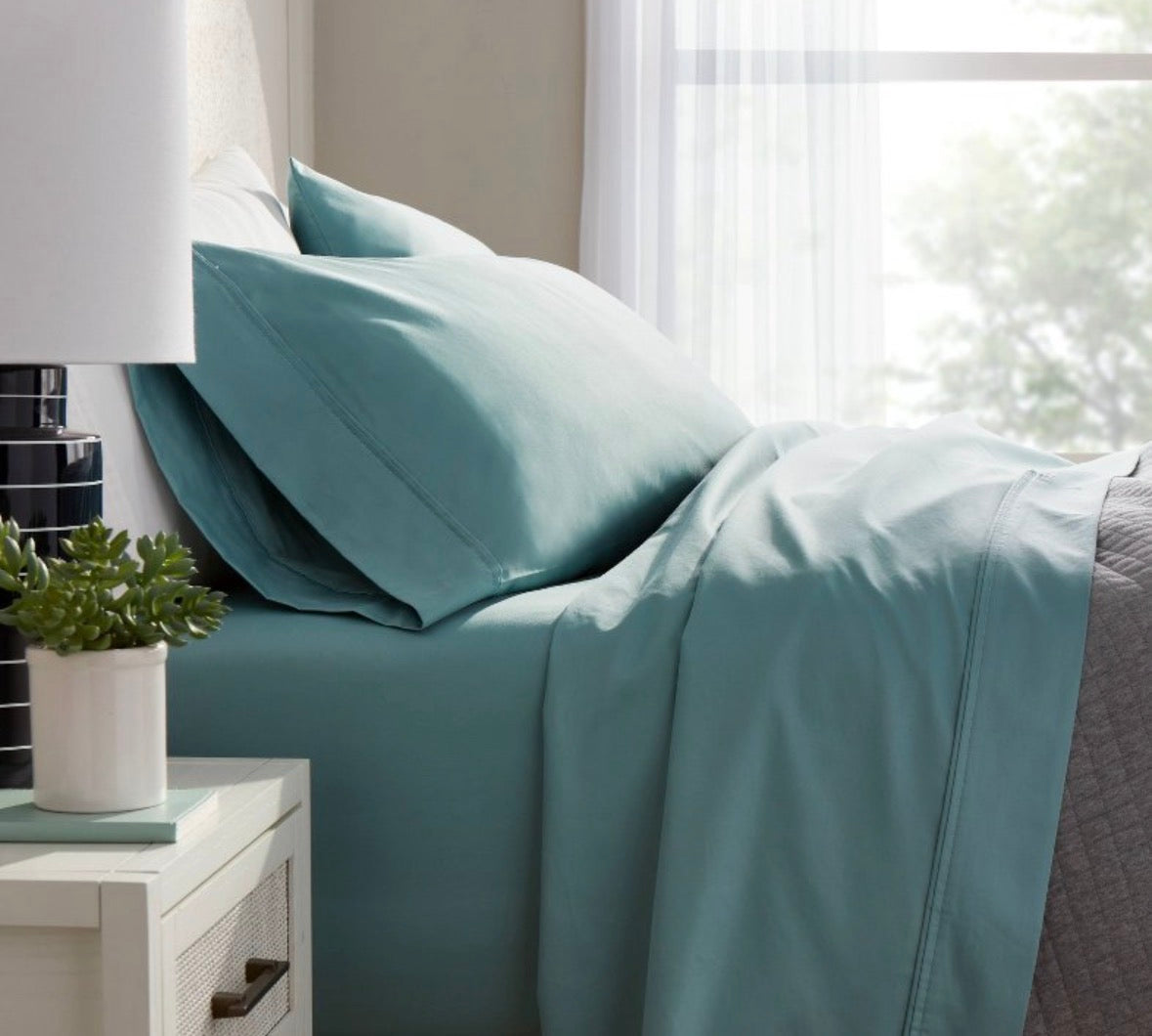 Threshold Full Solid Performance Sheet Set, New