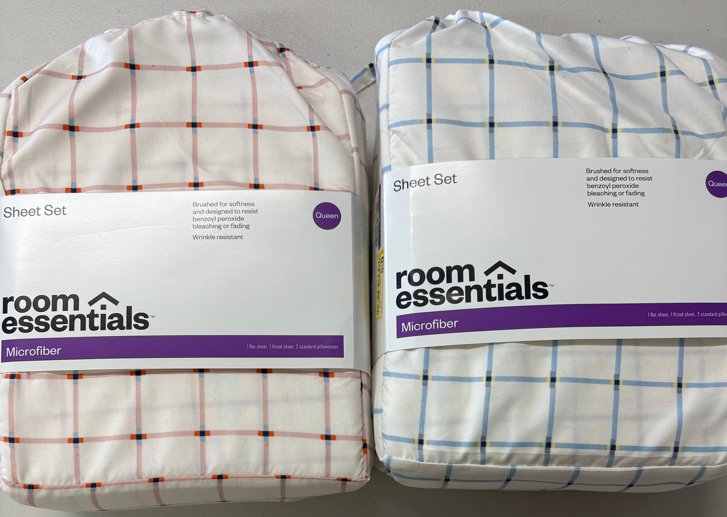 Room Essentials Queen Microfiber Sheet Set Bundle, New