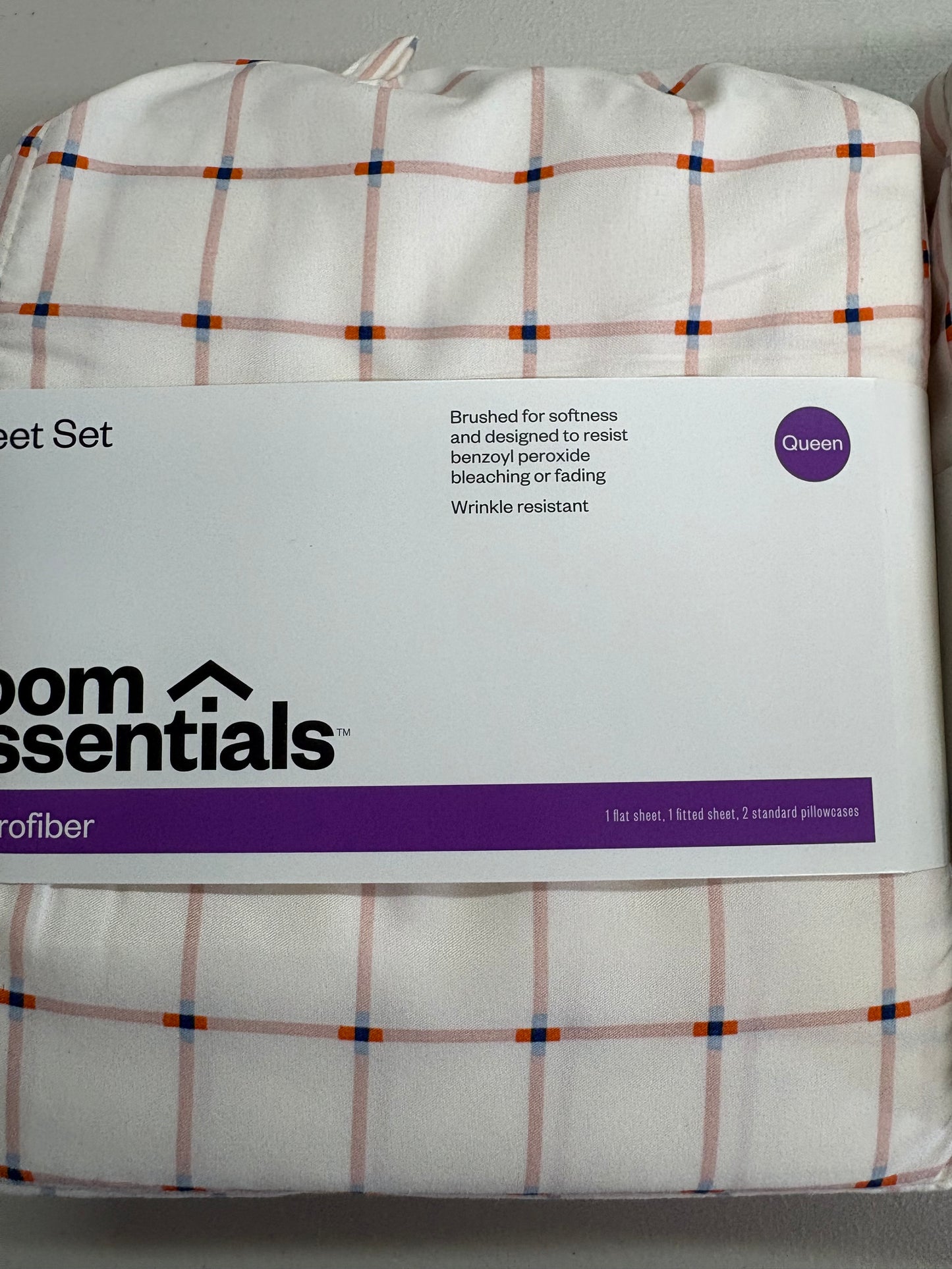 Room Essentials Queen Microfiber Sheet Set Bundle, New