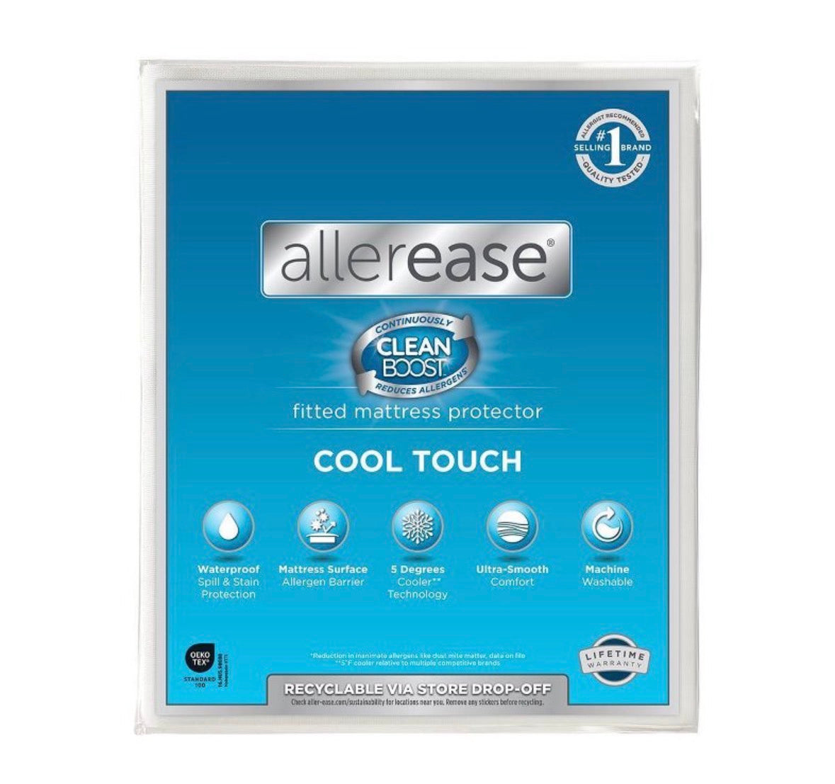 Allerease Queen Cool Touch Mattress & Pillow Protectors Bundle, New