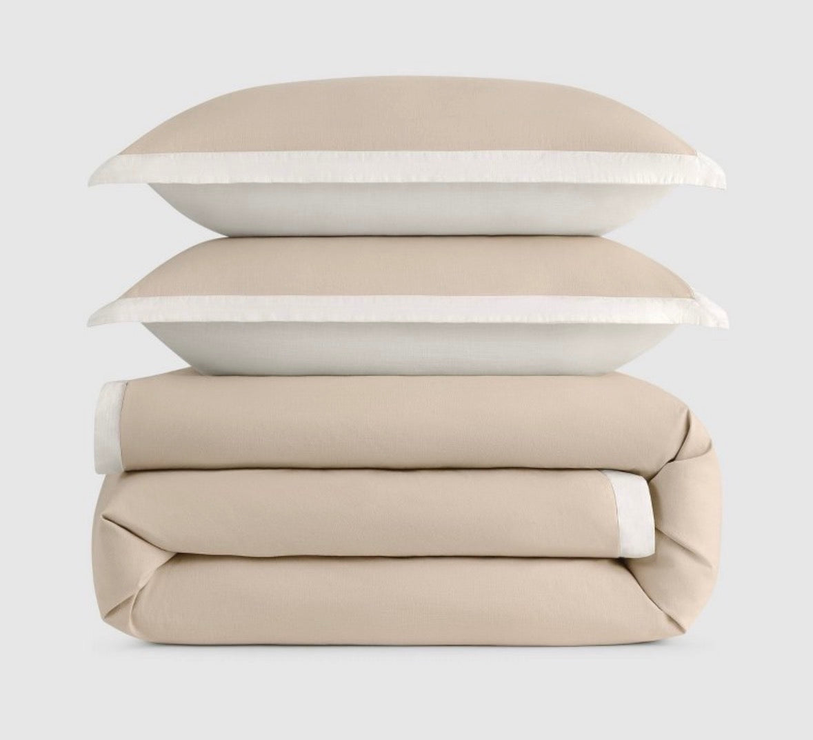 Jeremiah Brent King Contrast Border Cotton Duvet Set, New