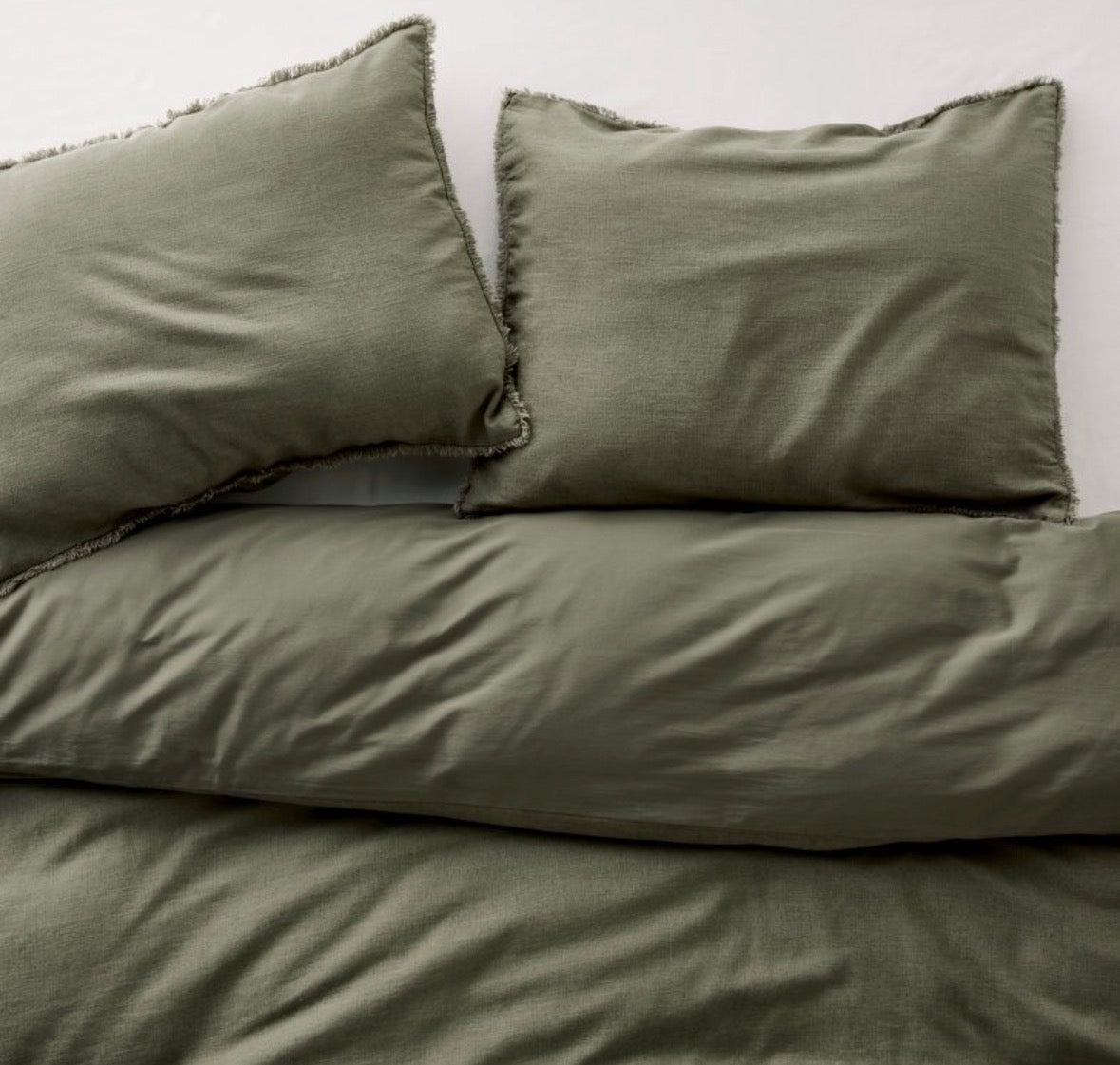 Casaluna King Heavyweight Linen Blend Duvet Set, New