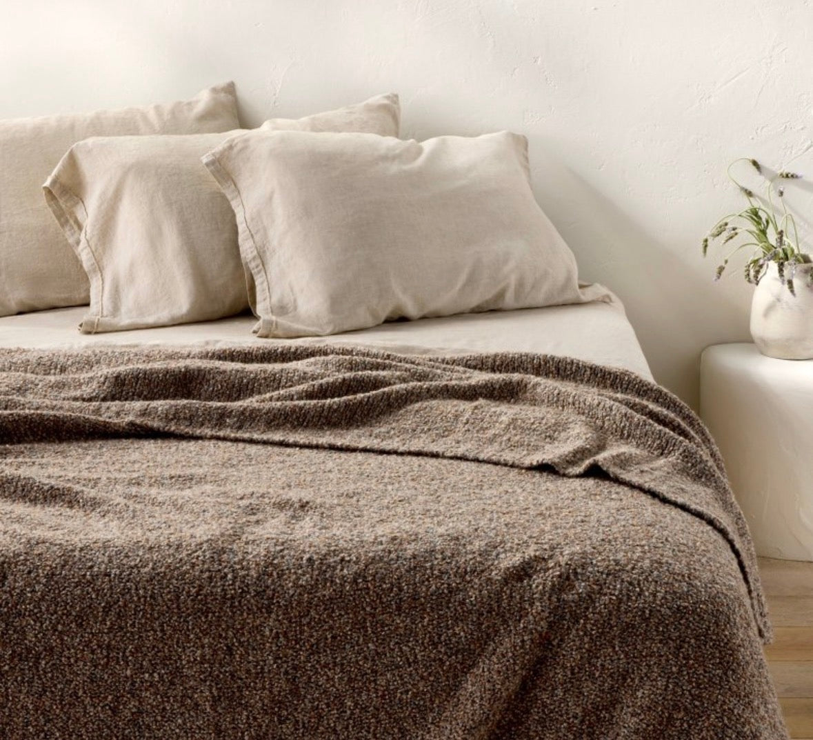 Casaluna King Boucle Bed Blanket, New