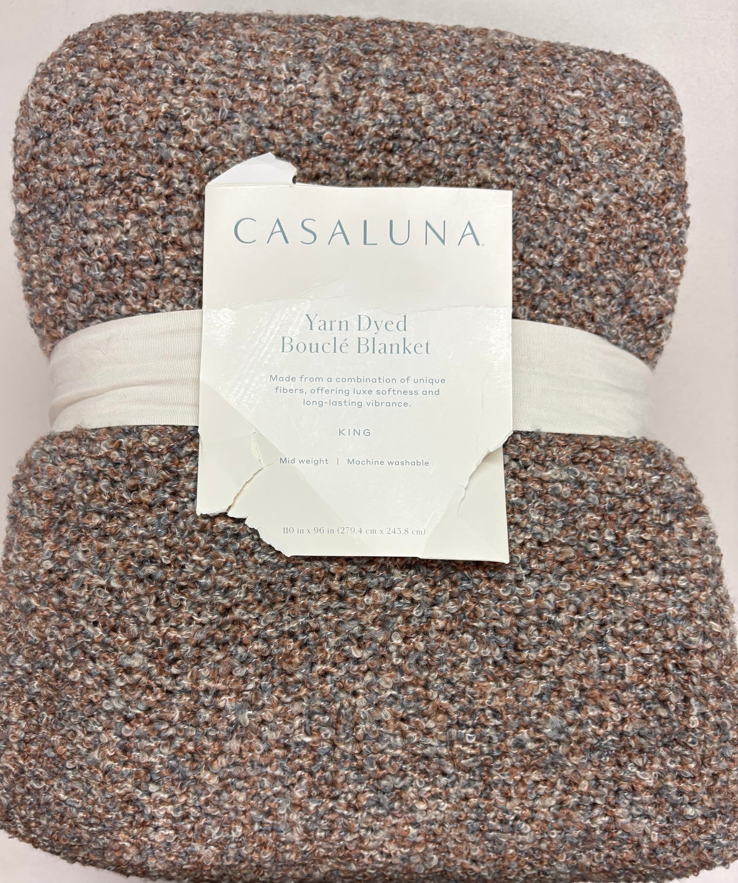 Casaluna King Boucle Bed Blanket, New