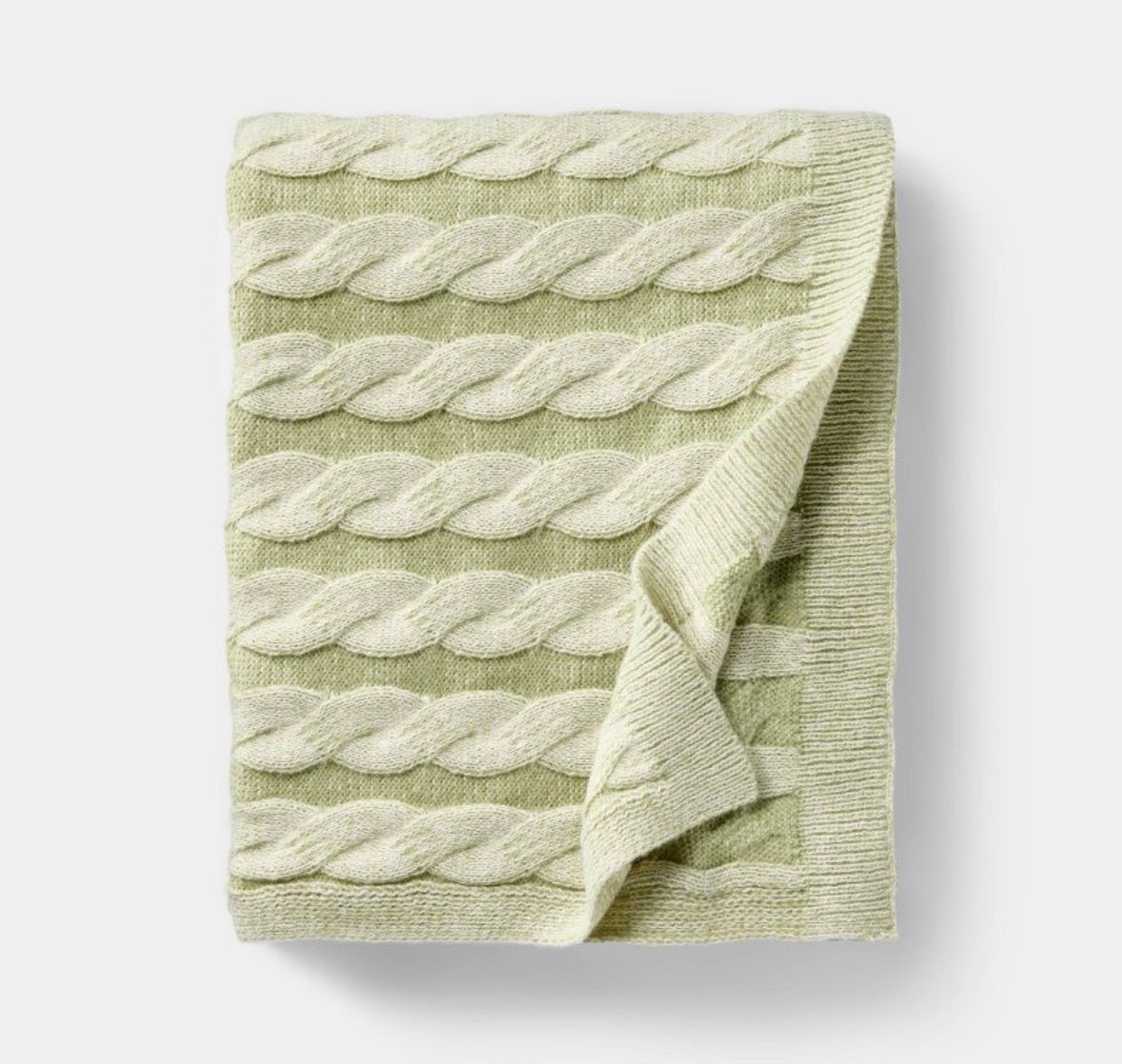 Studio McGee 50”x60” Twisted Cable Throw Blanket, New