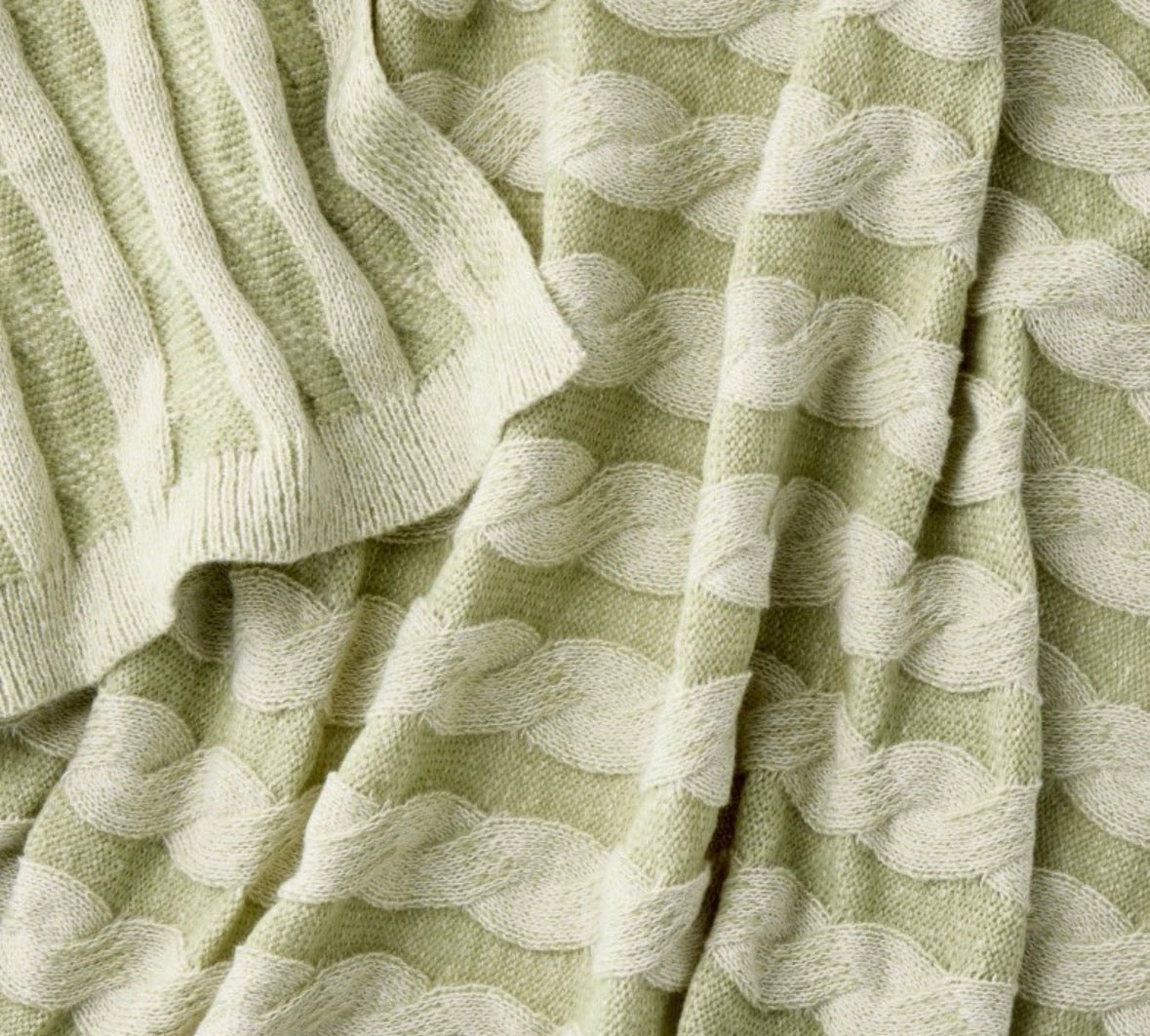 Studio McGee 50”x60” Twisted Cable Throw Blanket, New