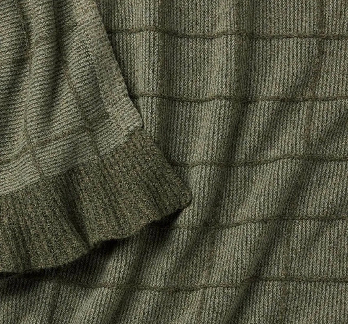 Studio McGee 50”x60” Ruffle Plaid Throw Blanket, New