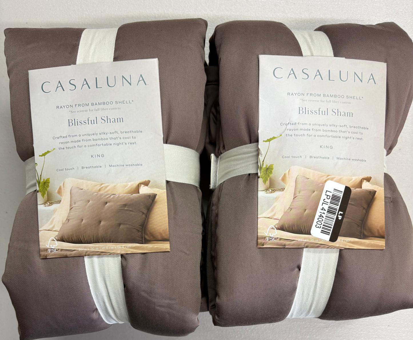 Casaluna King Blissful Bamboo Pillow Shams Set, New