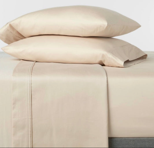 Threshold Queen Solid Performance Sheet Set, New