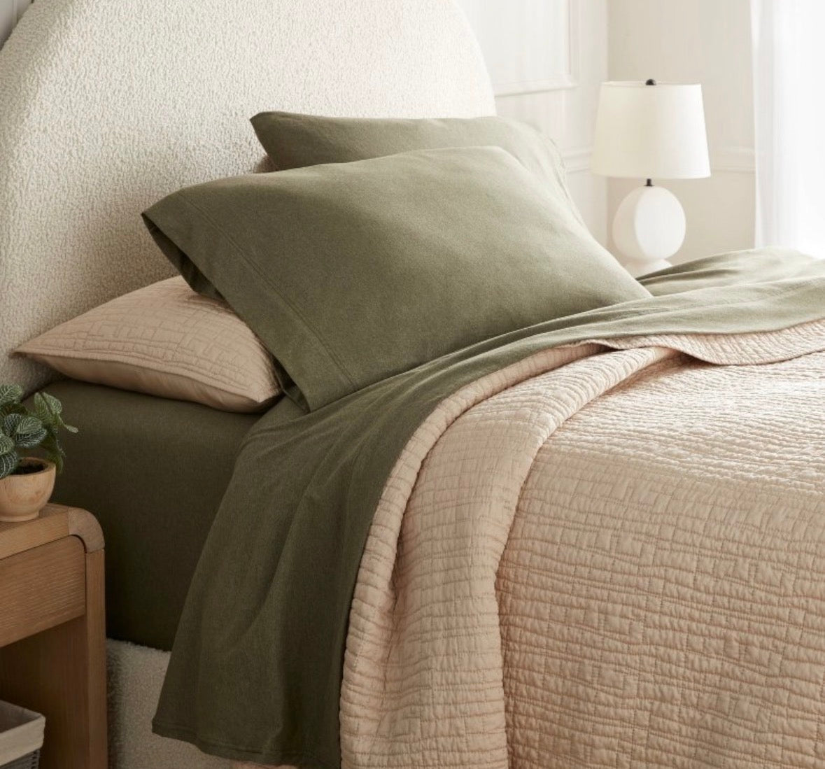 Threshold Queen Cotton Jersey Sheet Set, New