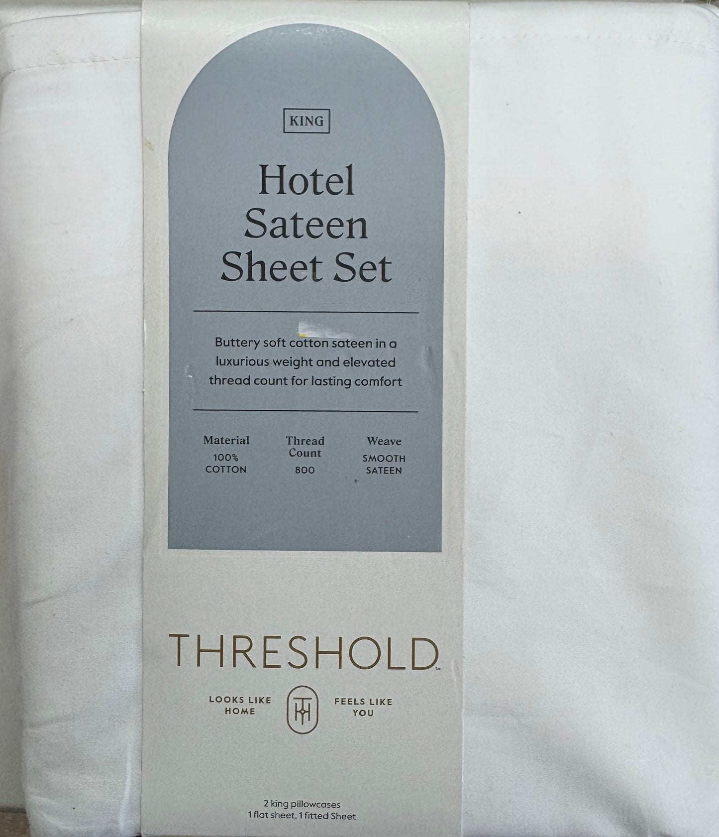 Threshold King Hotel Collection Sheet Set, New