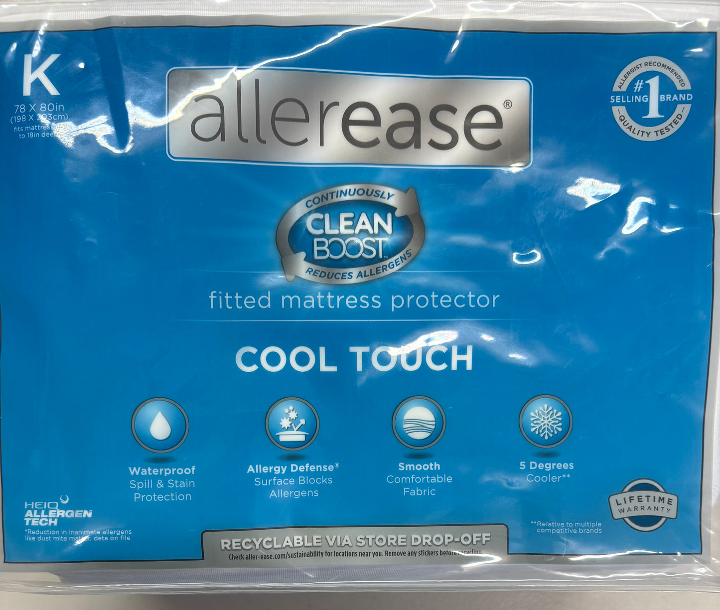 Allerease King Mattress & Pillow Protectors Set, New
