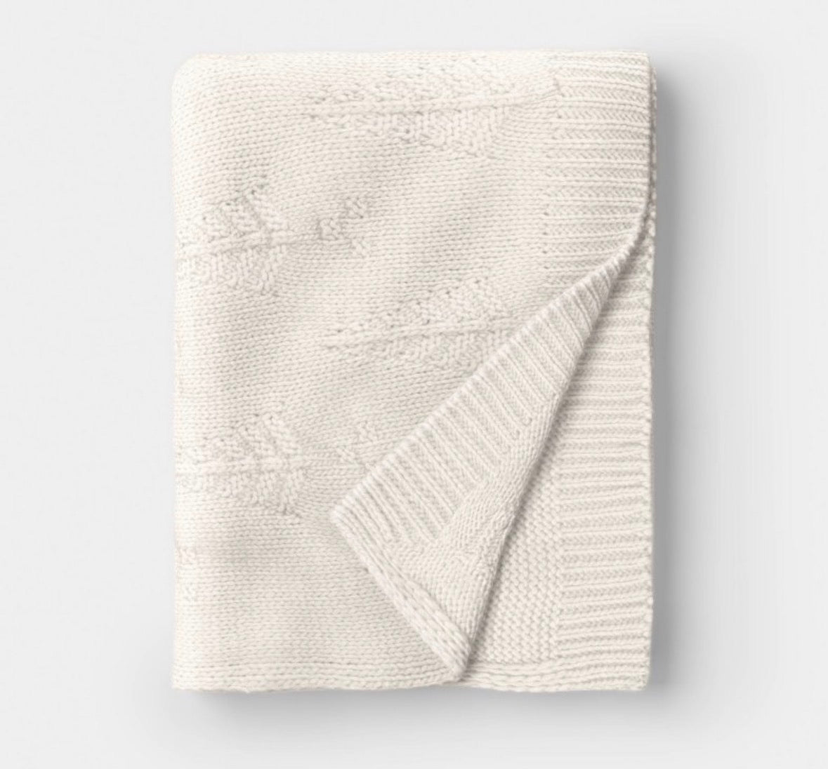Threshold 50”x60” Tree Knit Throw Blanket, New