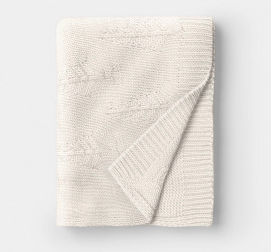 Threshold 50”x60” Tree Knit Throw Blanket, New