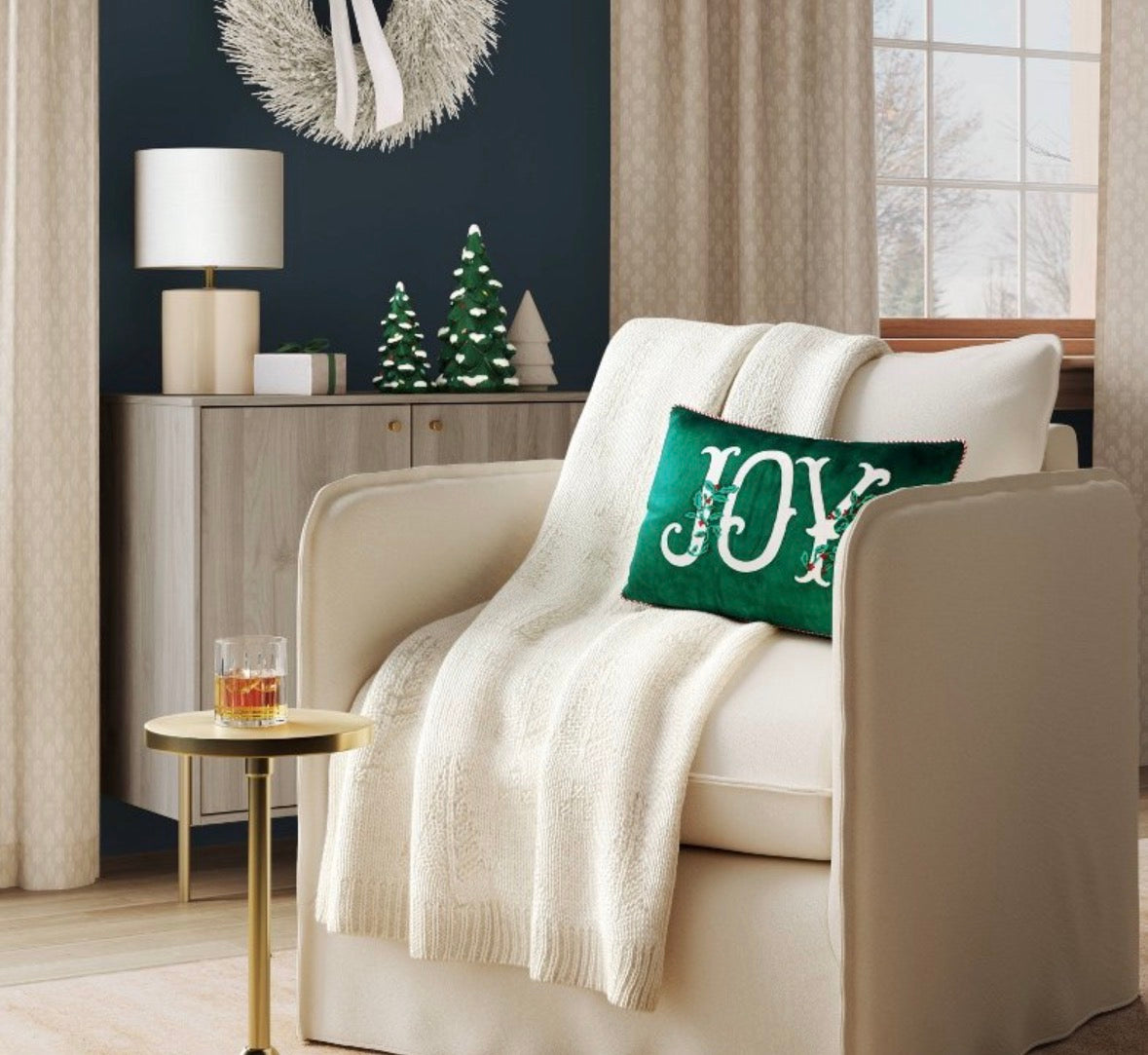 Threshold 50”x60” Tree Knit Throw Blanket, New