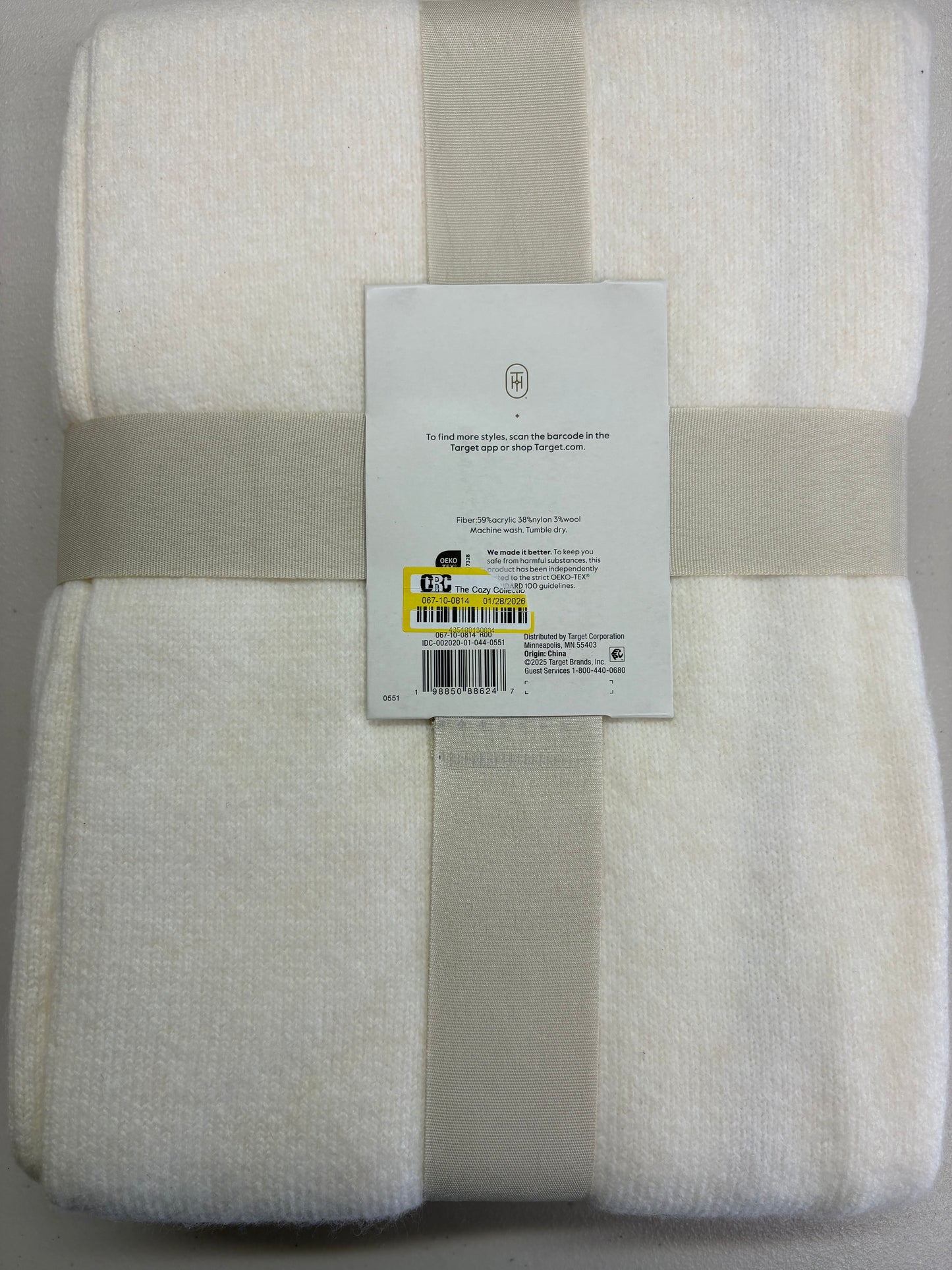 Threshold 50”x70” Cashmere Like Throw Blanket, New