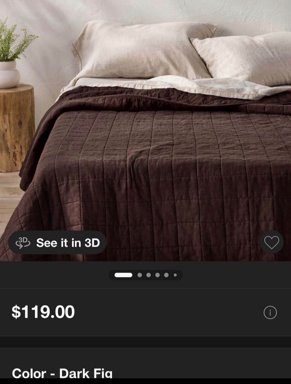 Casaluna Full/Queen Heavyweight Linen Blend Quilt & Shams Set