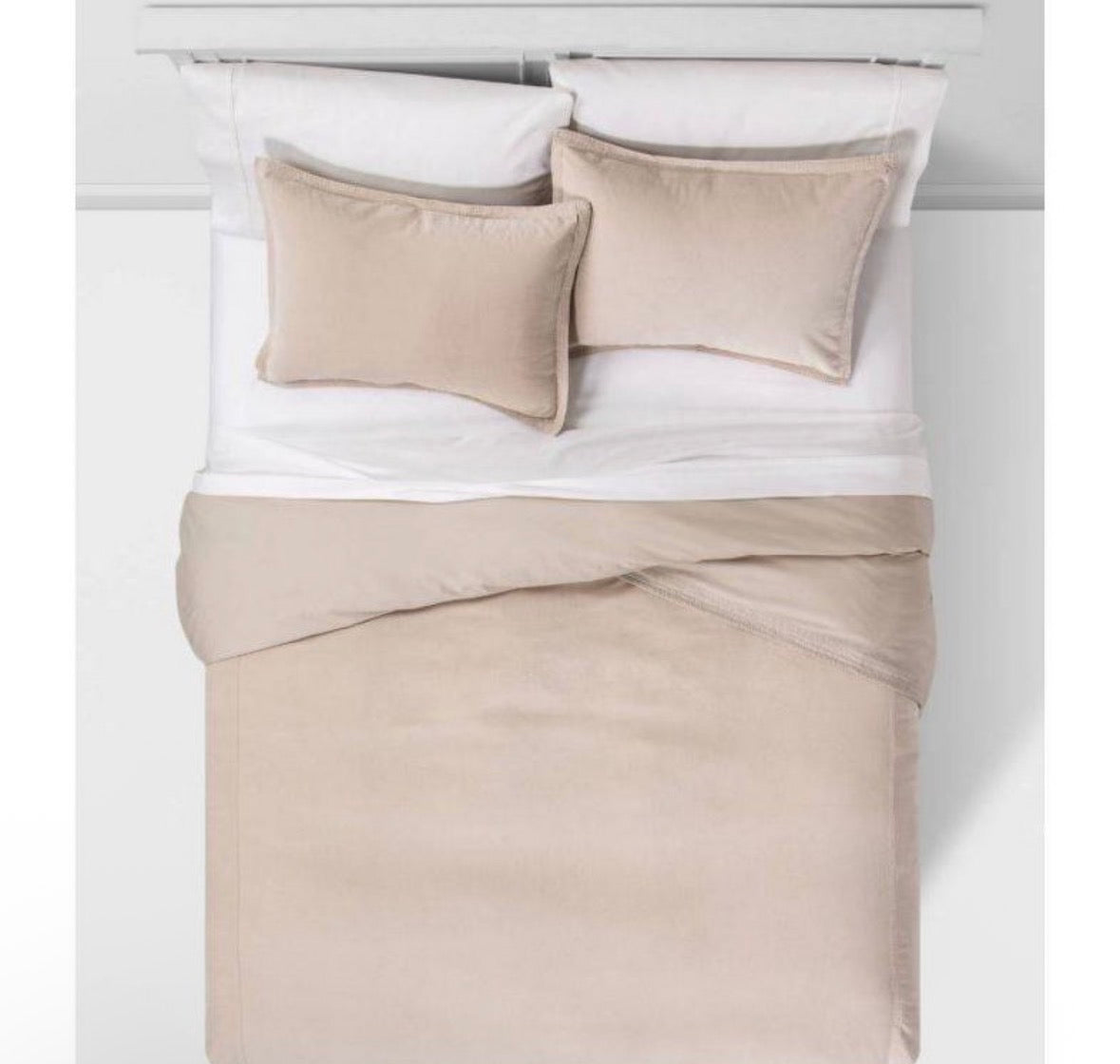 Threshold King Cotton Velvet Duvet Set, New