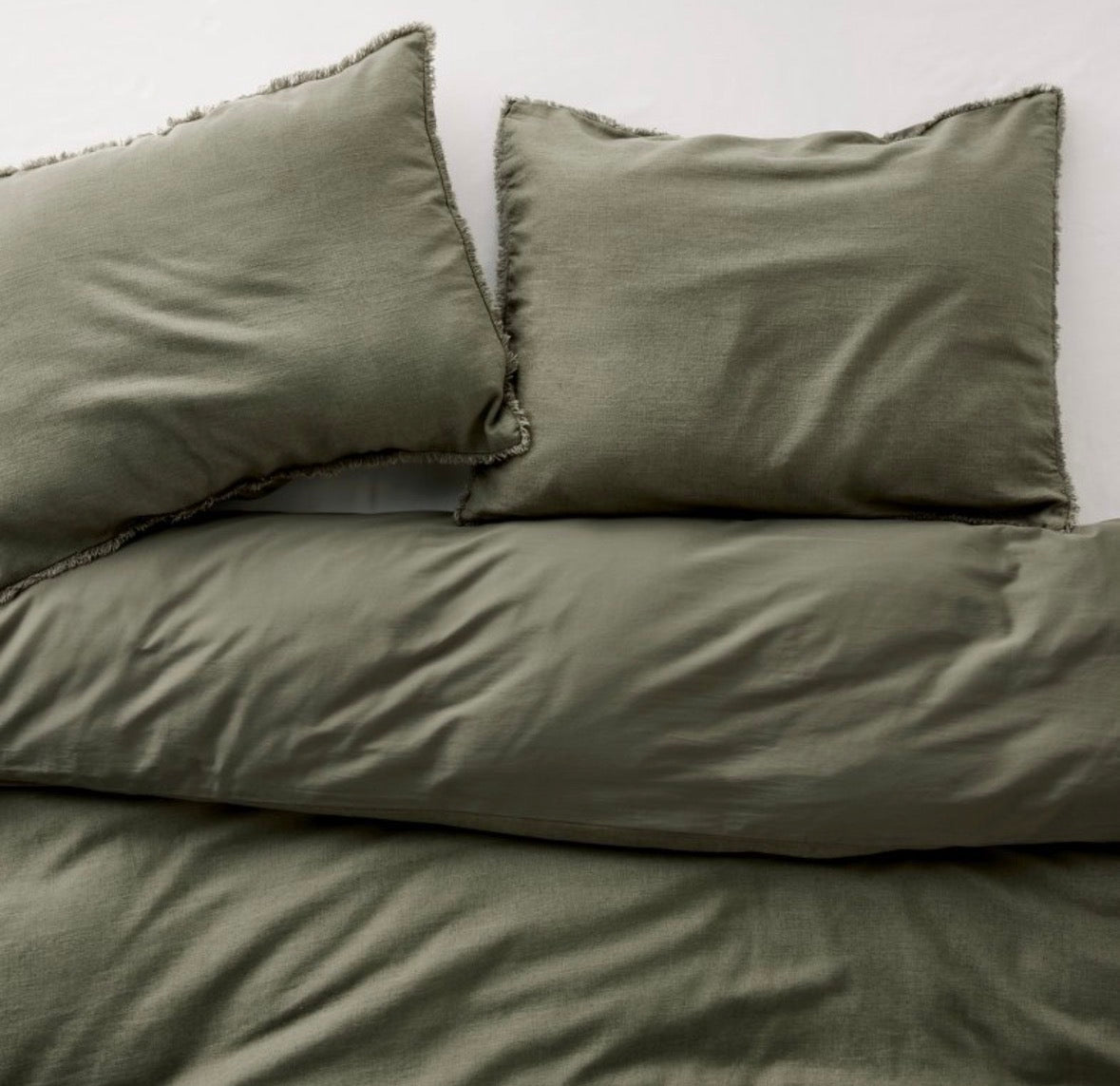Casaluna King Heavyweight Linen Blend Duvet Set